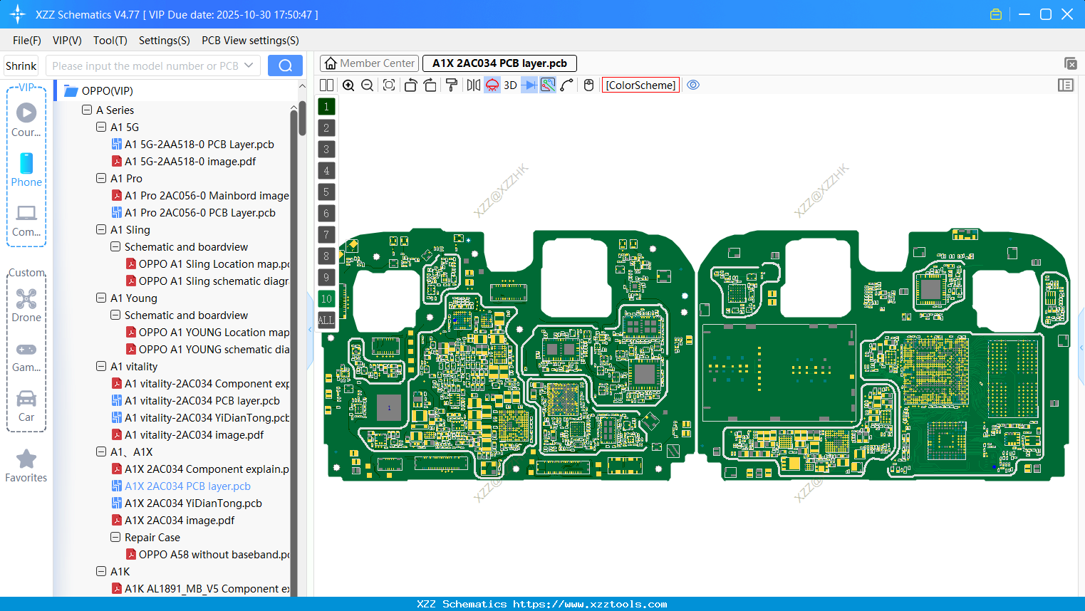 OPPO A1X 2AC034 PCB Layer